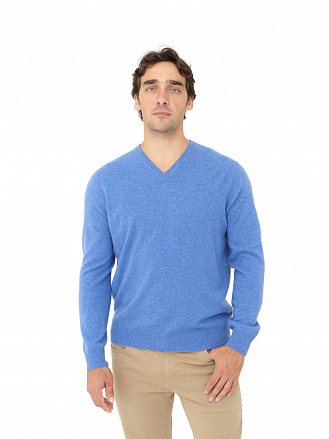 Пуловер из кашемира мужской KM070419-E синий